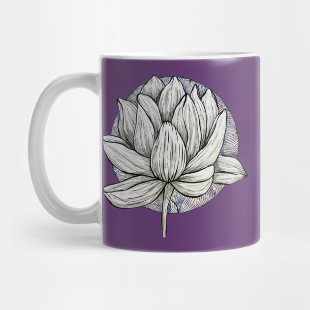 Lotus Flower Abstract VI by amyliafaizalart